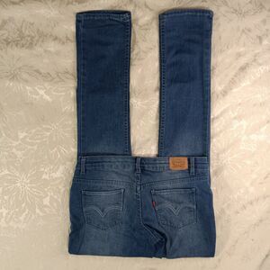 Levis Jeans Girls 16 Reg Blue Denim 711 Skinny Lowrise Stretchy 5 Pocket
